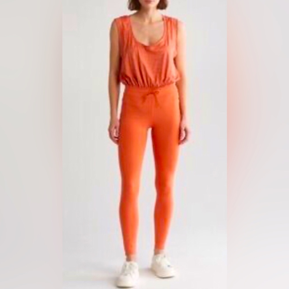 Free People Movement Off to the Races Sleeveless Jumpsuit,Size-Medium